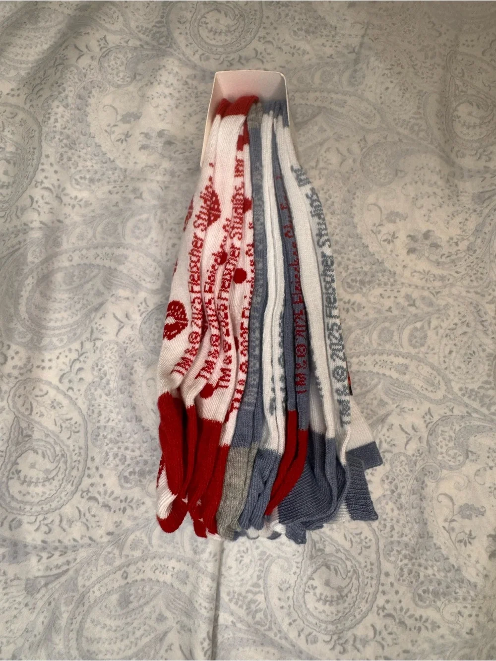 Betty Boop White, Red & Gray Crew Socks with Character Graphic 6 pack